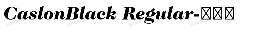 CaslonBlack Regular字体转换